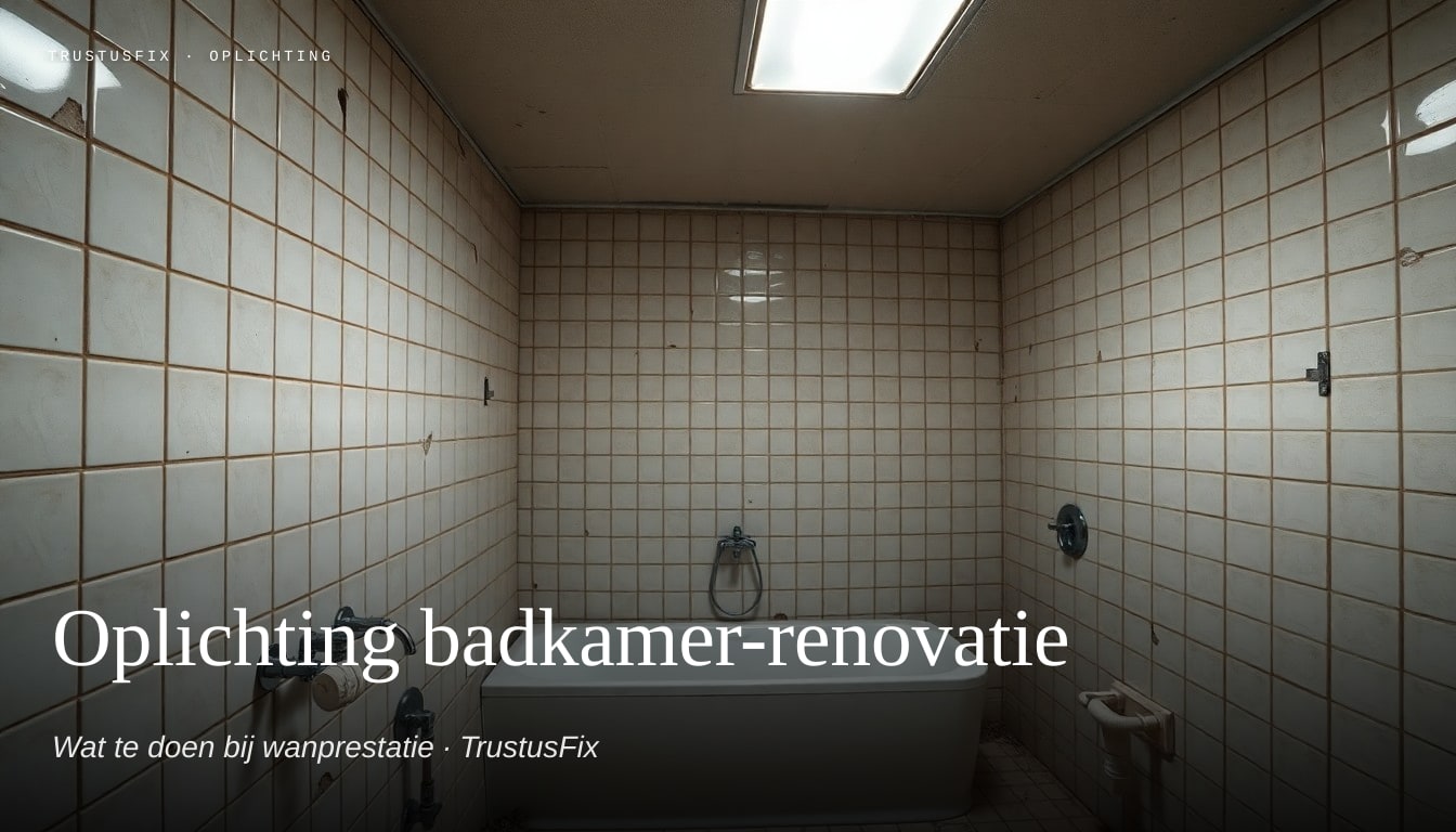 Oplichting bij badkamer renovatie — visuele weergave van patronen die wij zien in praktijk en meldingen