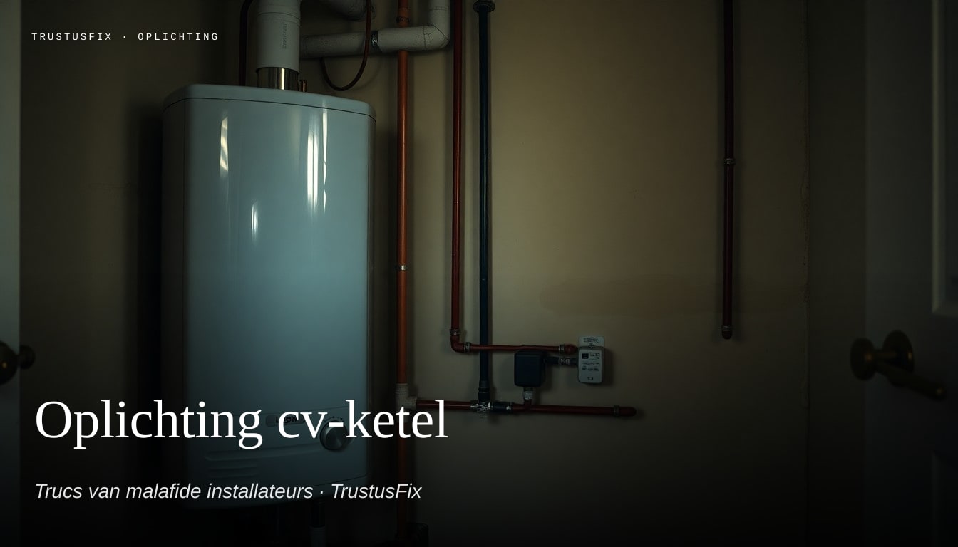 Oplichting bij cv ketel — visuele weergave van patronen die wij zien in praktijk en meldingen