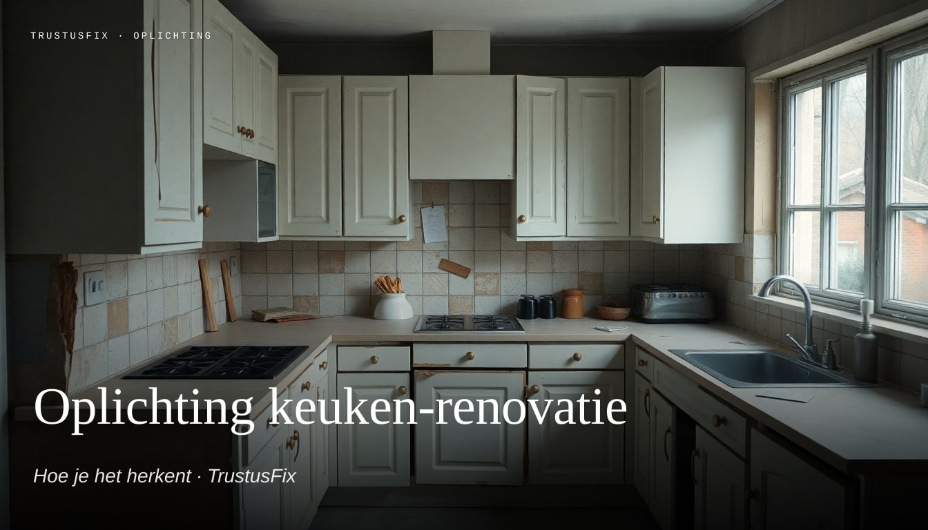 Oplichting bij keuken renovatie — visuele weergave van patronen die wij zien in praktijk en meldingen